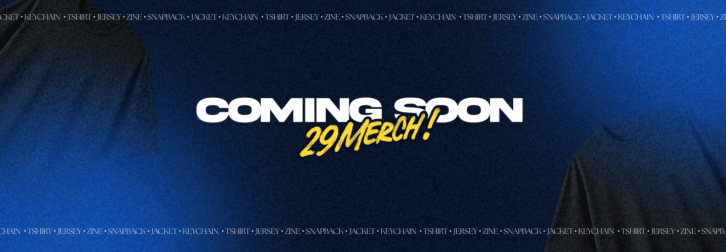Coming soon merch banner
